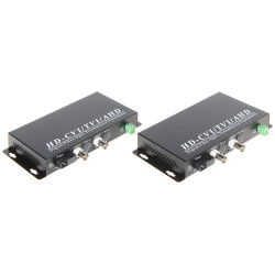 光纤视频转换器 2路视频 + RS-485 套装 TXRX SC 20km AHD HD-CVI HD-TVI PAL Delta OVH-2D/SC