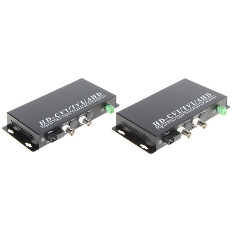 Convertitore video in fibra ottica 2x VIDEO + RS-485 SET TXRX SC 20km AHD HD-CVI HD-TVI PAL Delta OVH-2D/SC