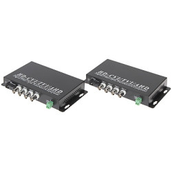 4路视频RS-485 4K AHD CVI TVI PAL 20km SC光纤转换器套件 PTZ遥测信号  OVH-4D/SC