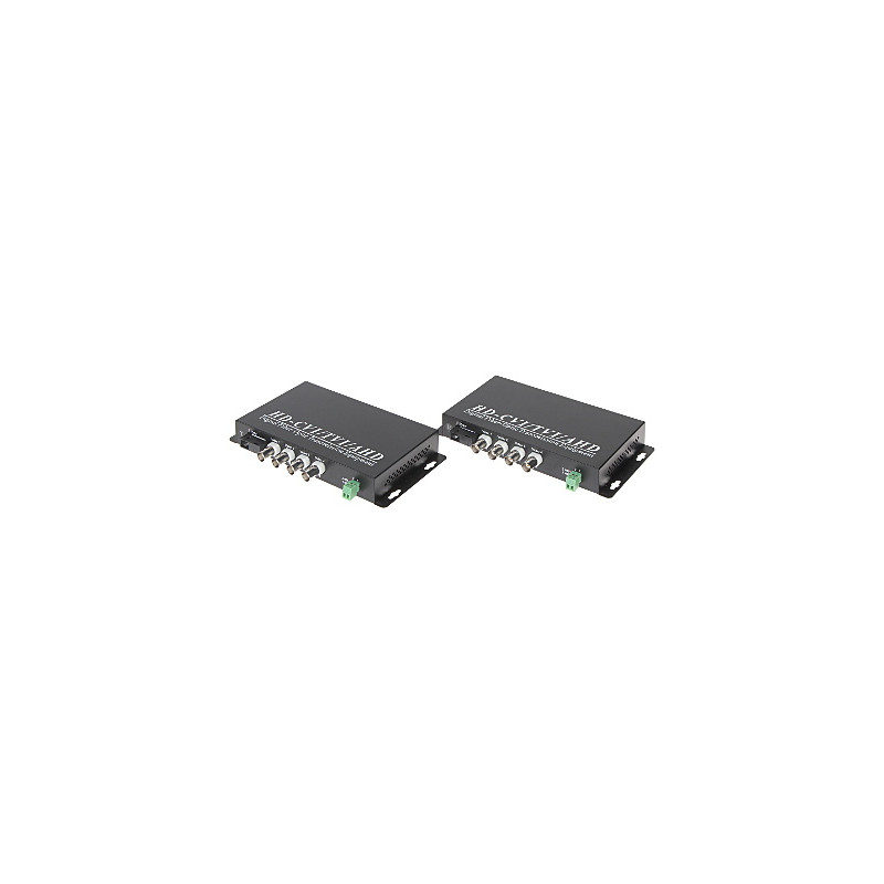 4路视频RS-485 4K AHD CVI TVI PAL 20km SC光纤转换器套件 PTZ遥测信号  OVH-4D/SC