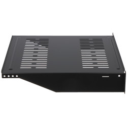 19英寸2U机架式机柜托盘 深度459mm 通用金属黑色耐用IT服务器设备支撑架 Delta P19-2U/459*P2