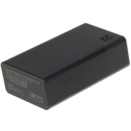 מטען נייד עוצמתי 30000mAh 22.5W Quick Charge 3.0 Power Delivery 3.0 Ultra Charge Passthrough LED 3 יציאות USB Green Cell PBGC30B