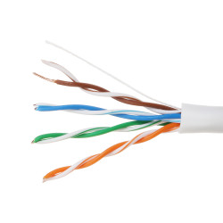 Cable de xarxa parell trenat UTP categoria 5e blanc coure OFC rotlle 305m per a instal·lacions CCTV LAN DAHUA PFM920I-5EU-C-WHIT