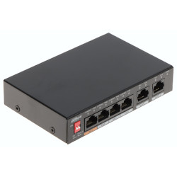 4포트 10/100 Mbps 데스크탑 PoE 스위치 60W Hi-PoE CCTV 워치독 전원 어댑터 포함 250m 익스텐더 DAHUA PFS3006-4ET-60-V2