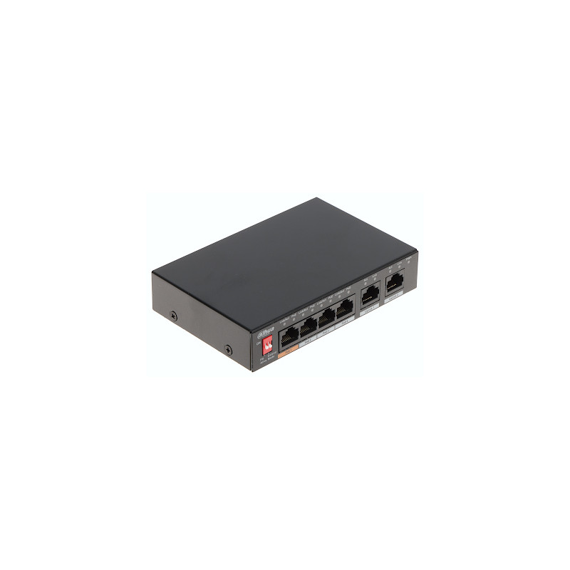 4포트 10/100 Mbps 데스크탑 PoE 스위치 60W Hi-PoE CCTV 워치독 전원 어댑터 포함 250m 익스텐더 DAHUA PFS3006-4ET-60-V2