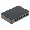 Камутатар PoE 4 парты 10/100 Мбіт/с Desktop 60W Hi-PoE CCTV Watchdog Блок сілкавання ў камплекце Extender 250м DAHUA PFS3006-4ET