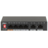 สวิตช์ PoE 4 พอร์ต 10/100 Mbps Desktop 60W Hi-PoE CCTV Watchdog พร้อมอะแดปเตอร์จ่ายไฟและโหมดขยายระยะ 250 เมตร DAHUA PFS3006-4ET-