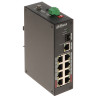 8포트 산업용 PoE 스위치 2x Hi-PoE 90W 1x SFP 업링크 기가비트 포트 워치독 DIN 레일 이중 전원 DAHUA PFS3110-8ET-96-V2