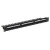 Пач панел RJ-45 24 порта UTP Кат.6 1U Rack 19 инча Черен Мрежови аксесоари LAN мрежи Delta PP-24/RJ/6C