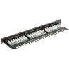 Patch Panel RJ-45 24 Θύρες UTP Κατ.6 1U Rack 19 ίντσες Μαύρο Αξεσουάρ Δικτύου LAN Delta PP-24/RJ/6C