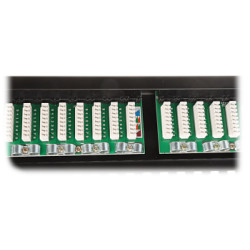Patch Panel RJ-45 24 Θύρες UTP Κατ.6 1U Rack 19 ίντσες Μαύρο Αξεσουάρ Δικτύου LAN Delta PP-24/RJ/6C