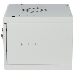 10 tuuman seinään asennettava räkkikaappi 4U syvyys 300mm lasiovi teräs harmaa LAN CCTV IT palvelinkaappi STALFLEX S-RC10-4U-300