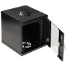 10 inch wall mount rack cabinet 6U 300mm depth black glass door for LAN CCTV IT server cabinet STALFLEX S-RC10-6U-300GB