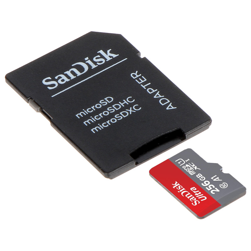 SanDisk Ultra 256GB microSDXC UHS-I Class 10 U1 A1 120MB/s Memory Card with SD Adapter SANDISK SD-MICRO-10/256-SAND