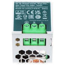 Τροφοδοτικό μεταγωγής σε ράγα DIN 12V 10A 120W Βιομηχανικό σταθεροποιημένο DC OK Υψηλή απόδοση 89% MEAN WELL SDR-120-12
