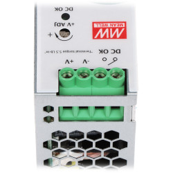 Τροφοδοτικό μεταγωγής ράγας DIN 24V 5A 120W Peak 180W για αυτοματισμούς CCTV με ρελέ DC OK MEAN WELL SDR-120-24