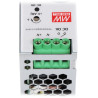 แหล่งจ่ายไฟแบบสวิตชิ่งสำหรับราง DIN 24V 5A 120W Peak 180W สำหรับระบบอัตโนมัติและ CCTV พร้อมรีเลย์ DC OK ประสิทธิภาพสูง MEAN WELL