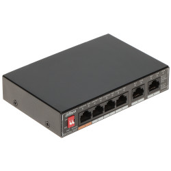 6 prievadų PoE komutatorius 4x Gigabit PoE 2x Gigabit Uplink Hi-PoE 60W Watchdog metalinis korpusas stalinis LAN DAHUA SG1006P