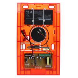 Sinalizador Externo Óptico-Acústico LED Piezo Bateria Sirene de Alarme Proteção Antissabotagem SATEL SP-4002-R