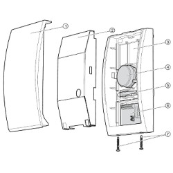 Zunanja LED optično-akustična alarmna sirena 120dB piezoelektrična s kovinskim pokrovom SATEL SP-4003-R