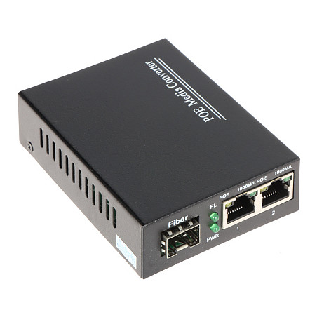 Switch industriel PoE 2x Gigabit Ethernet RJ45 + 1x SFP Uplink 802.3at/af 52V DC Alimentation incluse Delta SPS-2P/1SFP