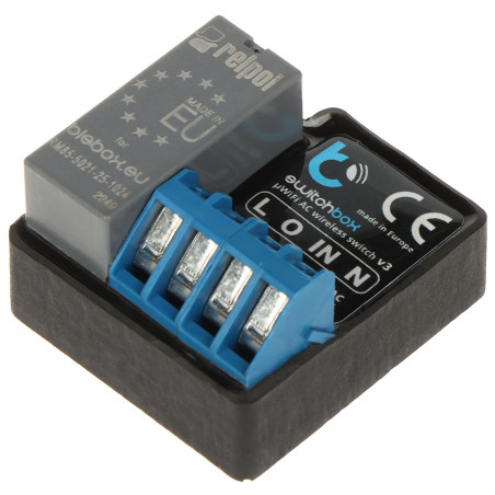 Интелигентен Wi-Fi модул реле за вграждане 230V 16A с измерване на енергията BleBox SWITCHBOX-V3/BLEBOX