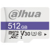 Карта памяці MicroSDXC 512GB UHS-I U3 V30 Хуткі запіс 40МБ/с Чытанне 100МБ/с Прафесійная для IP-камер Дронаў DAHUA TF-C100/512GB