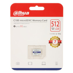 MicroSDXC 512GB UHS-I U3 V30 Memory Card Fast Write 40MB/s Read 100MB/s Professional for IP Cameras Drones DAHUA TF-C100/512GB