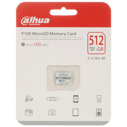 microSD UHS-I SDXC 512GB 10-es osztály U3 V30 A2 Monitoring High Endurance videótároló memóriakártya DAHUA TF-P100/512GB