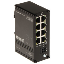 Индустриален PoE суич 8-портов 10/100 Mbps IP30 корпус DIN шина Ethernet мрежов неуправляем Teltonika TSW040