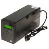 UPS Nødstrømsforsyning LCD 600VA 360W Line-Interactive USB 2x Schuko AVR Overspændingsbeskyttelse Green Cell UPS01/LCD