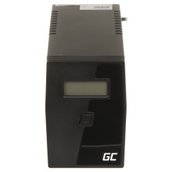 Fonte de Alimentação Ininterrupta UPS LCD 600VA 360W Line-Interactive USB 2x Schuko AVR Proteção contra Sobretensão Green Cell U
