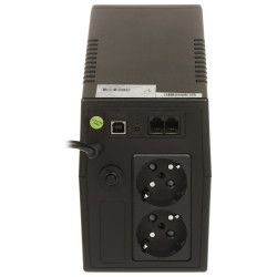 Kesintisiz Güç Kaynağı UPS LCD 600VA 360W Line-Interactive USB 2x Schuko AVR Aşırı Gerilim Koruması Green Cell UPS01/LCD