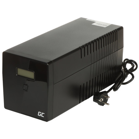 USV unterbrechungsfreie Stromversorgung Line-Interactive 1000VA 600W LCD USB AVR 2x Schuko 2x C13 Überspannungsschutz Green Cell