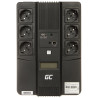 무정전 전원 공급 장치 800VA 480W 라인 인터랙티브 LCD 6x Schuko AVR USB RJ45 컴퓨터 서버 모니터링 사무실용 Green Cell UPS07