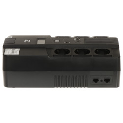 800VA 480W Line-Interactive LCD UPS 6x Schuko AVR USB RJ45 for computer server monitoring office Green Cell UPS07