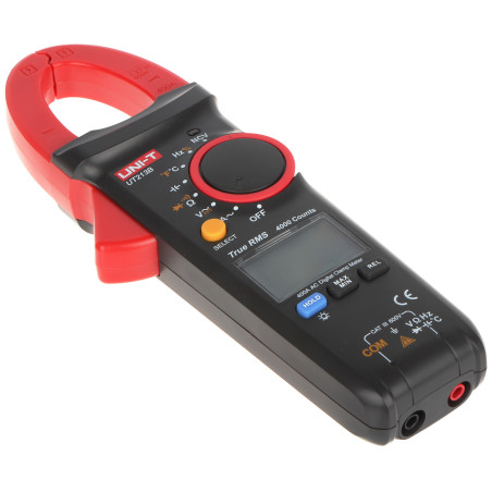 Multímetro digital de pinça True RMS NCV Termômetro Amperímetro Voltímetro LCD Retroiluminado Lanterna UNI-T UT-213B