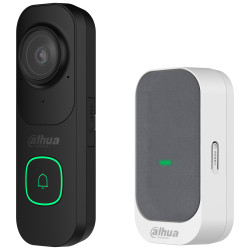Wi-Fi 6 4MP videodørklokkesett trådløs videodørtelefon ringeklokke AI PIR-deteksjon DMSS IP65 DAHUA VDKP01-BG