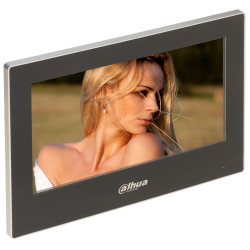 IP Wi-Fi videoportafon monitor 7 inča dodirni PoE SOS kapacitivni zaslon crni DAHUA VTH2621G-WP