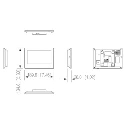IP Wi-Fi 2-Wire binnenpaneel 7 inch touchscreen wit hybride video-intercomsysteem DAHUA VTH2622GW-W