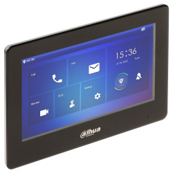 7インチWi-Fi IPビデオドアホン用室内モニター タッチパネル ブラック PoE SDスロット アラーム入力6系統 DAHUA VTH5421HB-W