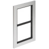 Bingkai pelekap modular untuk interkom video VTO4202F perak aluminium 2-4 modul DAHUA VTM125