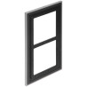 Modular mounting frame for VTO4202F video intercom silver aluminum 2-4 modules DAHUA VTM125