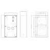 Inbouwbehuizing voor modulaire video-intercom twee modules aluminium zilver inbouwmontagedoos IP DAHUA VTM127