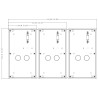 Inbouwbehuizing voor modulaire video-intercom twee modules aluminium zilver inbouwmontagedoos IP DAHUA VTM127
