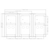 Flush mount housing for modular video intercom two-module aluminum silver recessed mounting box IP DAHUA VTM127