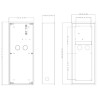 Inbouwbehuizing voor modulaire video-intercom VTO4202F voor 3 modules DAHUA VTM128
