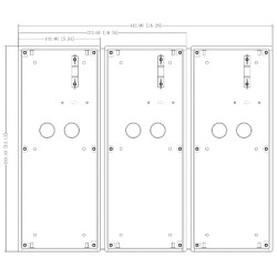 Custodia da incasso per videocitofono modulare VTO4202F per 3 moduli DAHUA VTM128