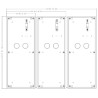 Carcasă încastrată pentru videointerfon modular VTO4202F pentru 3 module DAHUA VTM128