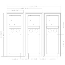 Inbouwbehuizing voor modulaire video-intercom VTO4202F voor 3 modules DAHUA VTM128